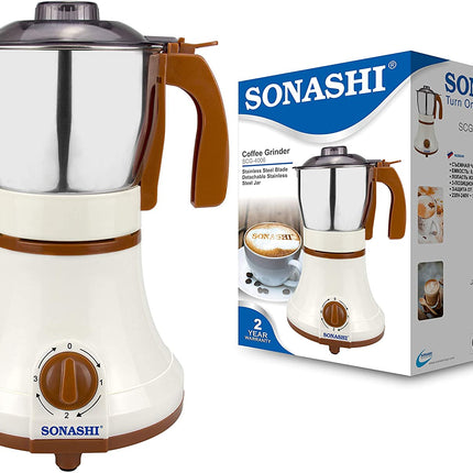 مطحنة قهوة Sonashiستانلس ستيل بقوة 350وات