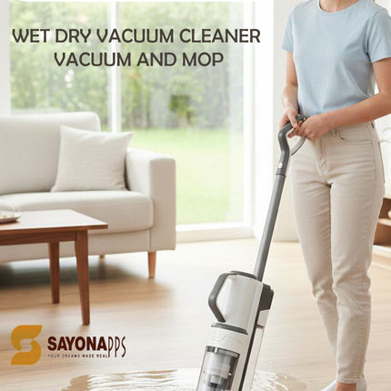 مكنسة و ممسحة شحن للتنظيف الرطب والجاف sayona Wet Dry Vacuum Cleaner Vacuum and MopSVC-2455