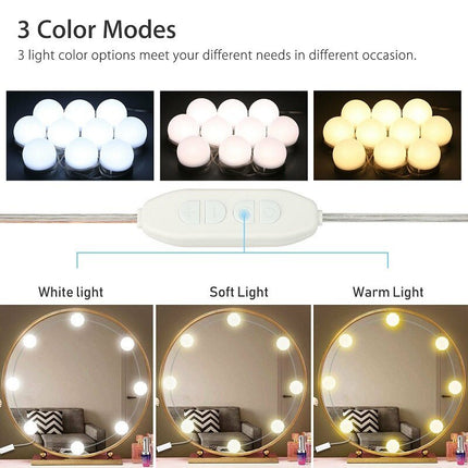 ضوّ مراية LED  10 لمبات قابل للتعديل