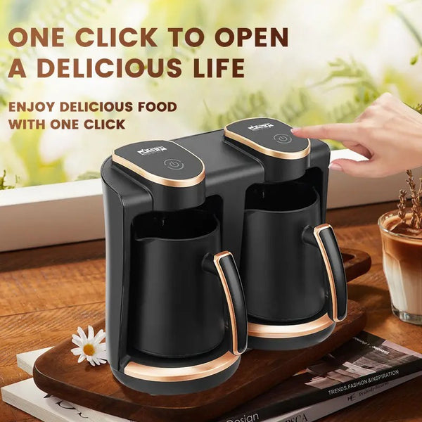 ماكينة صنع القهوة التركية المزدوجة دي اس بي Dsp Double Turkish Coffee Maker