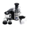Juicer with attachments on a white background