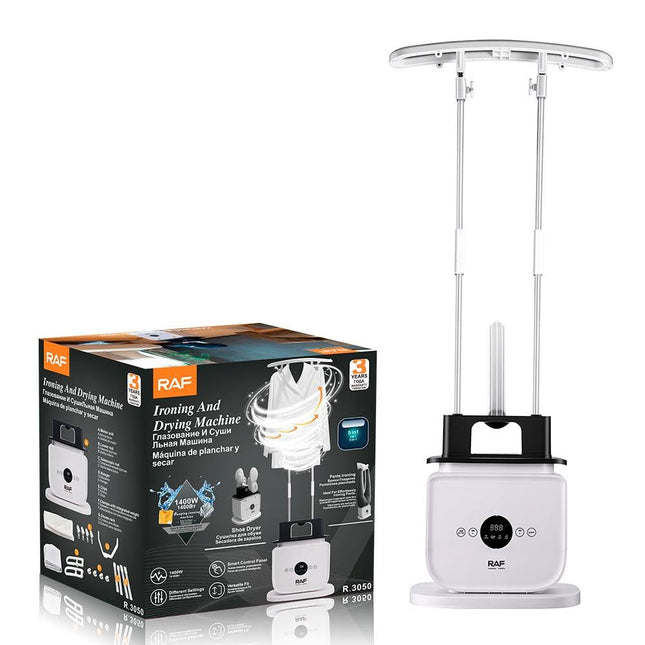 RAF ironing and drying machine with packaging on a white background