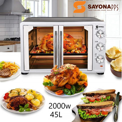 فرن كهربائي بتصميم فرنسي مميز من #شركة_سايونا 45 لتر