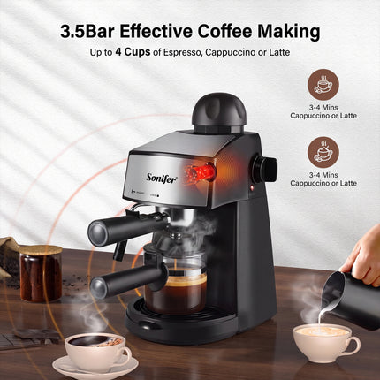 ماكينة 2×1 قهوة أسبريسو و قهوة الاميريكان sonifer Steam Espresso maker sf-3557