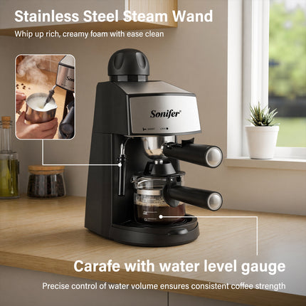 ماكينة 2×1 قهوة أسبريسو و قهوة الاميريكان sonifer Steam Espresso maker sf-3557