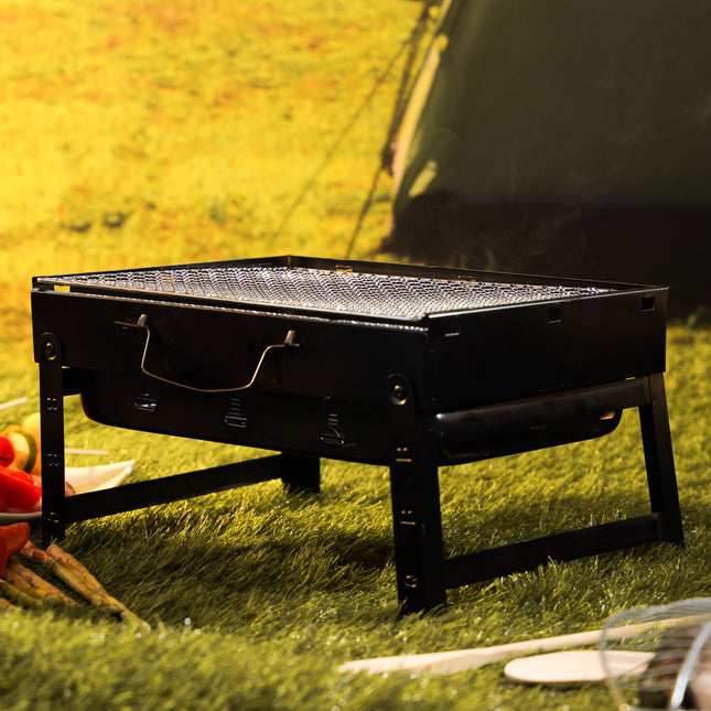 شواية ( شواية فحم ) قابلة للطي- Barbeque Stand with Grill Durable Iron Construction